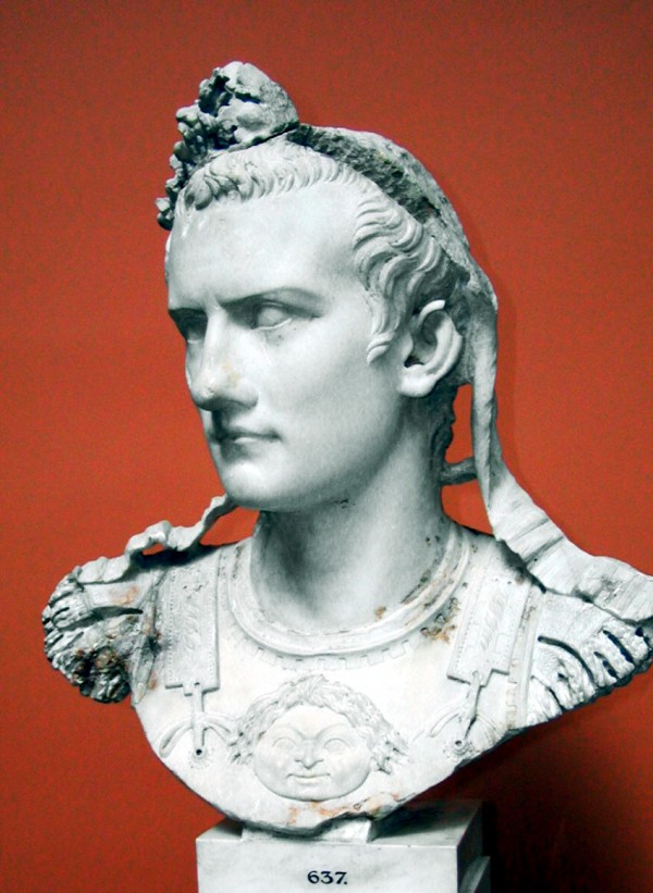 Bust of Gaius Caesar (Caligula): Caligula demanded that a statue of himself be erected in the Jewish Temple of Jerusalem in direct conflict with Jewish monotheism. Because of the Jewish faith is firmly rooted in monotheism and it left no room for the worship of Caligula, he "regarded the Jews with most especial suspicion, as if they were the only persons who cherished wishes opposed to his," according to Philo. Bust of Gaius Caesar (Caligula)