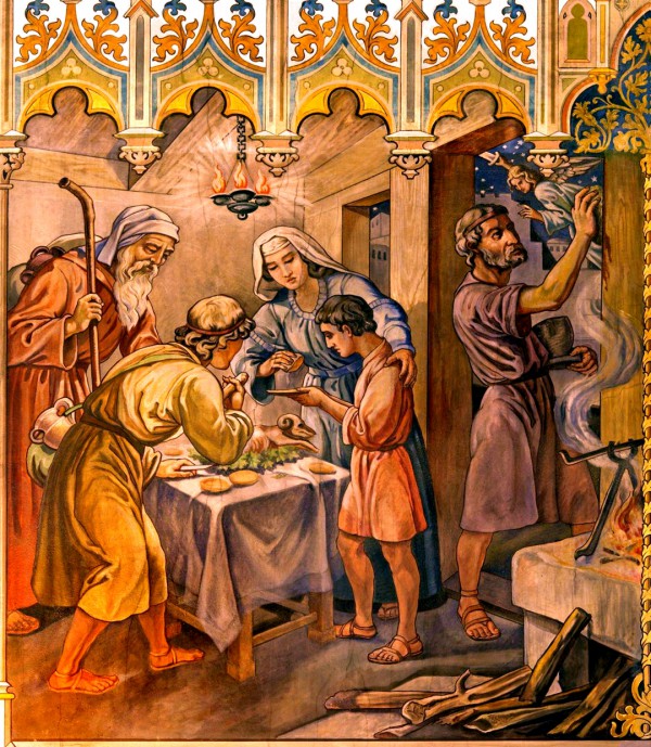 Israelites-at-Passover-Trnava-fresco Passover, Pesach, Exodus, Egypt, Passover Lamb